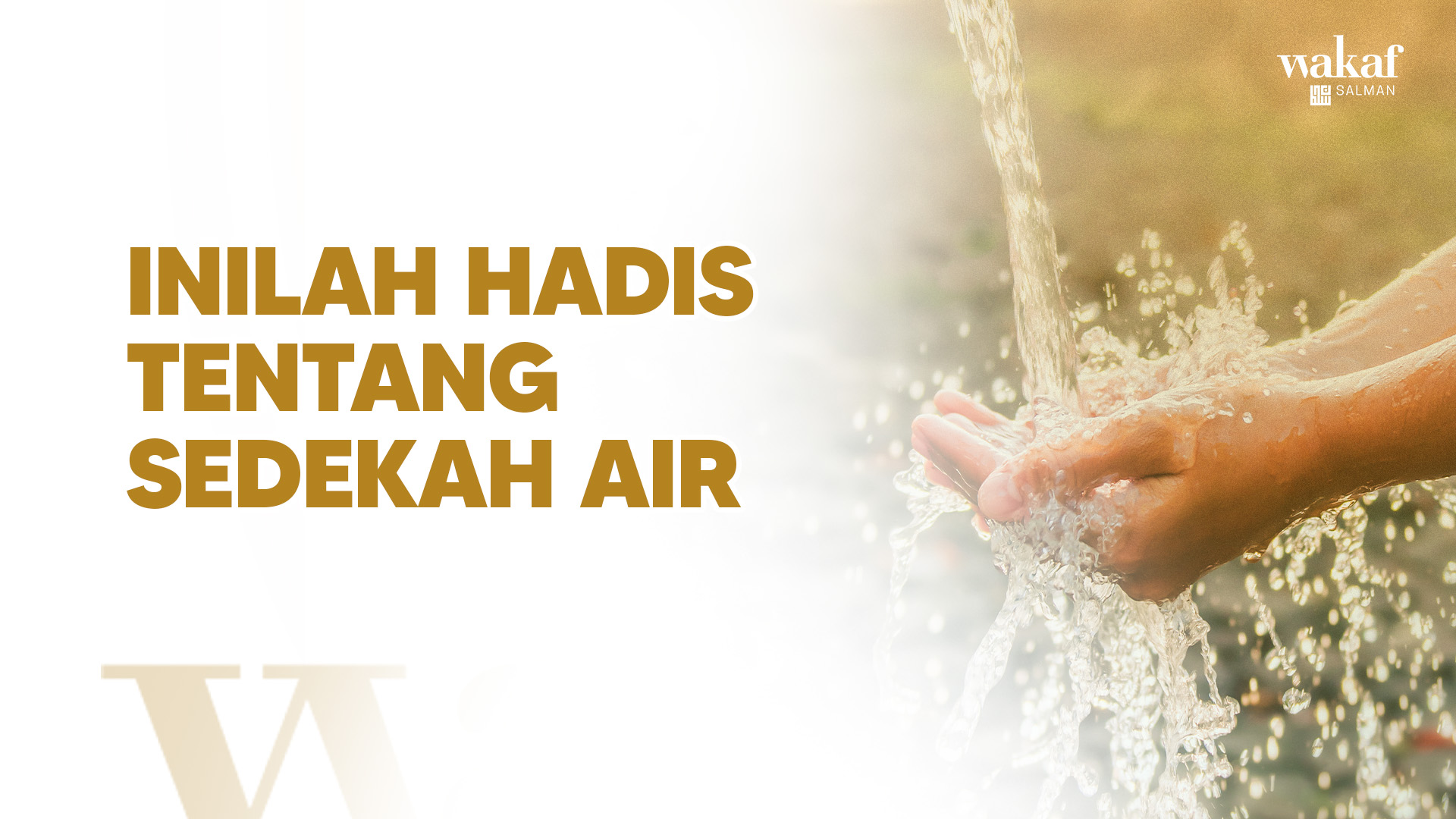 Thumbnaial Artikel Hadis Sedekah Air